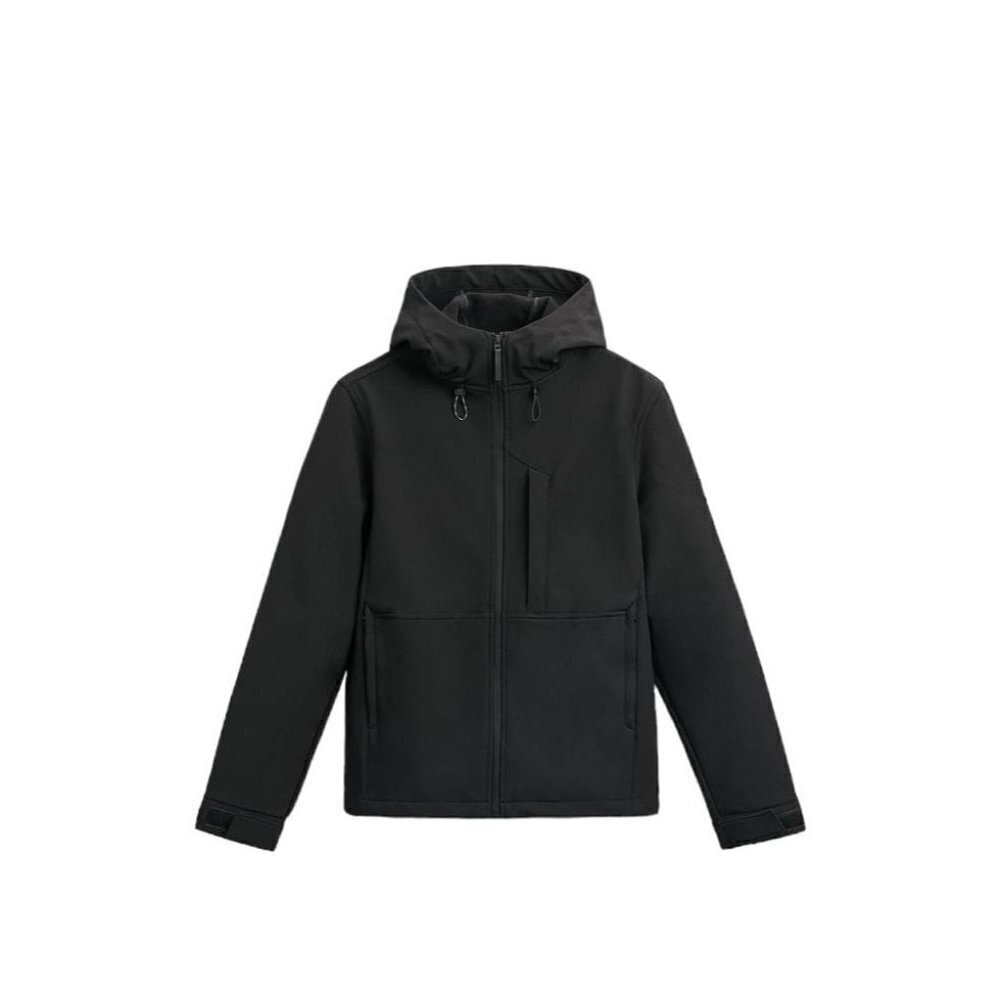 ZARA HOODED TECHNICAL JACKET BLACK SIZE XL | 1538/301